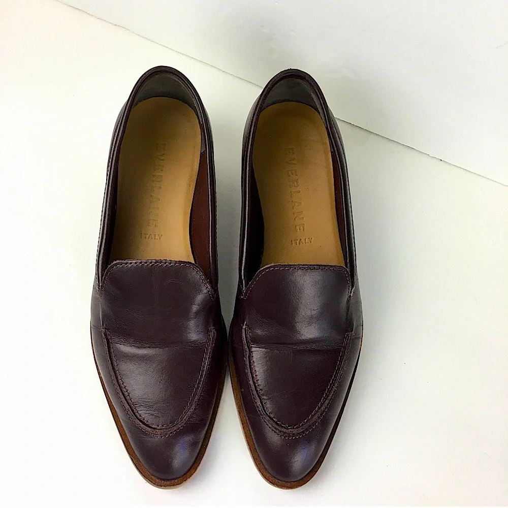 EVERLANE The Modern Loafer In Burgundy Made In Italy As Seen On Angelina Jolie
